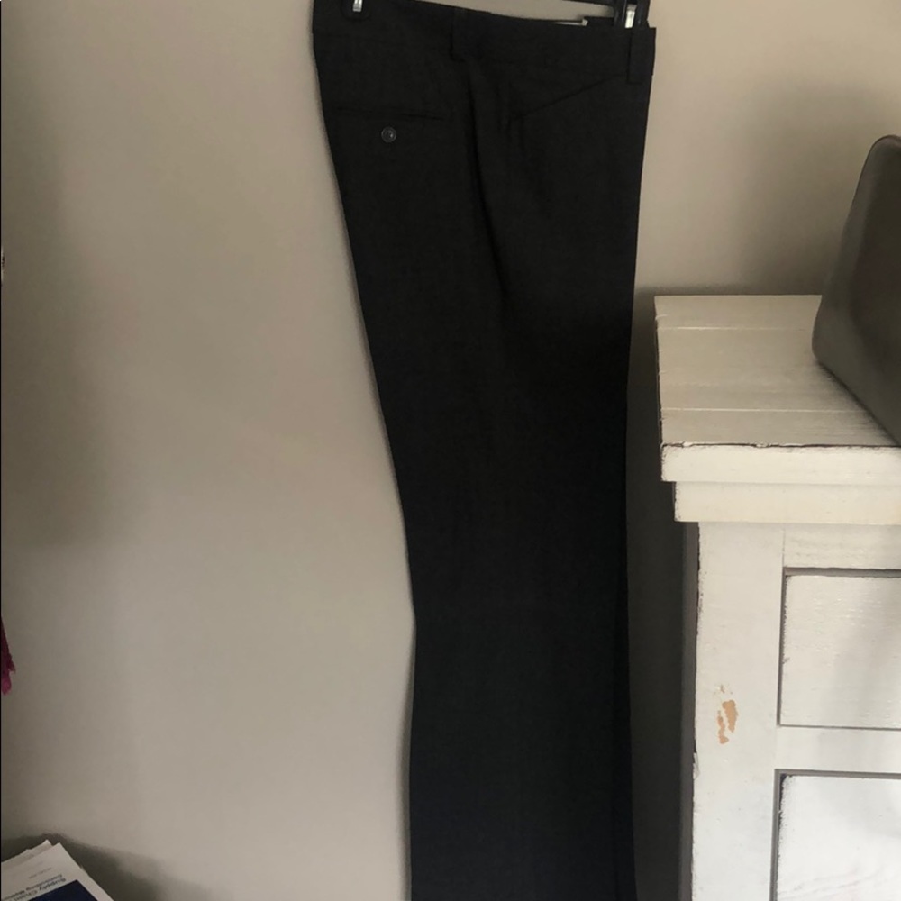 Gray wool slacks